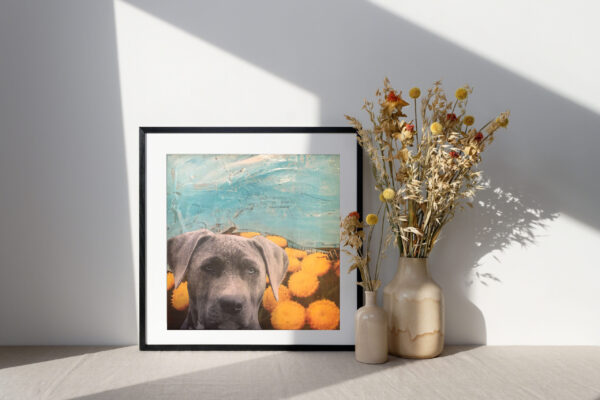 Summer Pup Framed