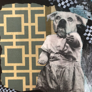 Some. She really wants to share, but we don't know what she's trying to share. An original anthropomorphic painting