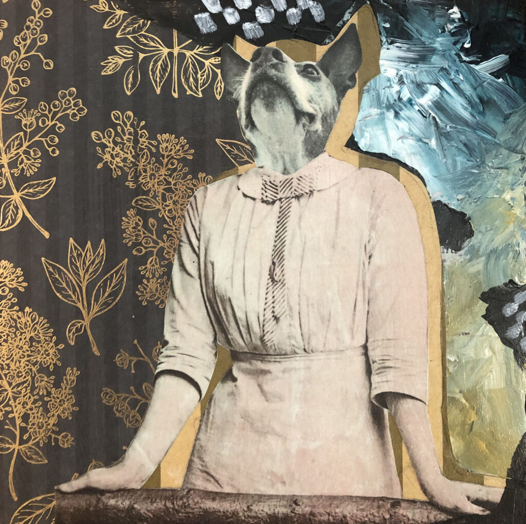 Lulu Waiting. But waiting for what, we're not sure she even remembers now. An original anthropomorphic painting