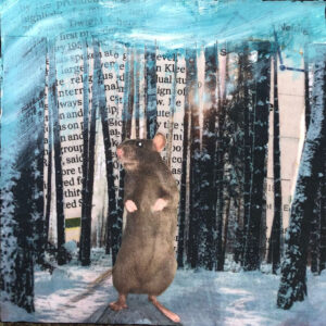 Forest Mouse painting of a tiny mouse in the forest
